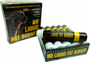 Liquid Fat Burner, 10 шт, MD. L-карнитин. Снижение веса Поддержание здоровья Детоксикация Стрессоустойчивость Снижение холестерина Антиоксидантные свойства 