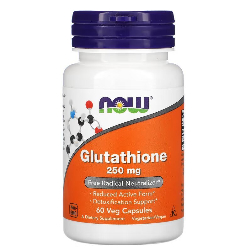 Now Аминокислота NOW Glutathione 250 mg, 60 вегакапсул, , 