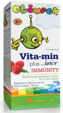 Vita-Min Plus Junior Immunity, 150 мл, Olimp Labs. Витаминно-минеральный комплекс. Поддержание здоровья Укрепление иммунитета 