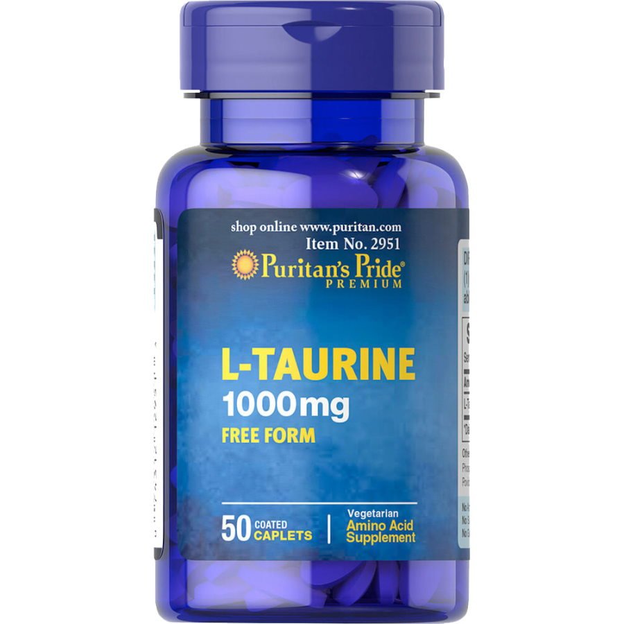 Puritan's Pride Аминокислота Puritan's Pride L-Taurine 1000 mg, 50 капсул, , 
