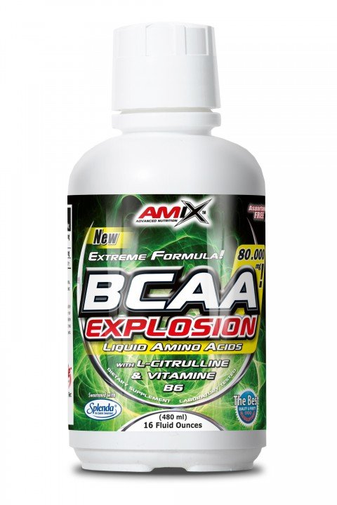 BCAA Explosion, 480 ml, AMIX. BCAA. Weight Loss recuperación Anti-catabolic properties Lean muscle mass 