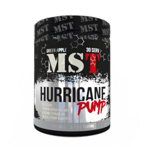 Предтреник MST Hurricane Pump (300 г) харрикейн памп green apple,  мл, MST Nutrition. Предтренировочный комплекс. Энергия и выносливость 