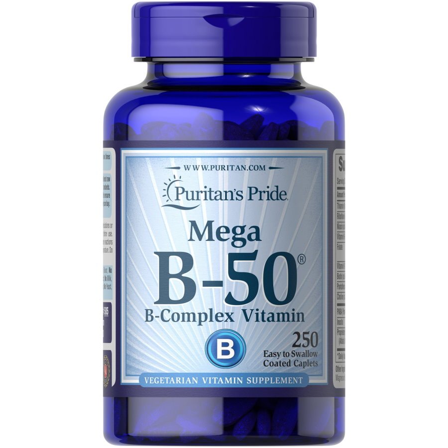 Puritan's Pride Витамины и минералы Puritan's Pride Vitamin B-50 Complex, 250 каплет, , 