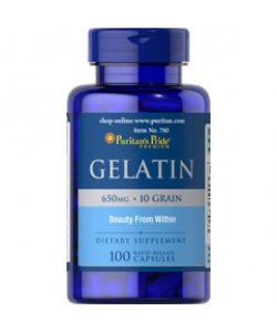 Gelatin, 100 шт, Puritan's Pride. Хондропротекторы. Поддержание здоровья Укрепление суставов и связок 