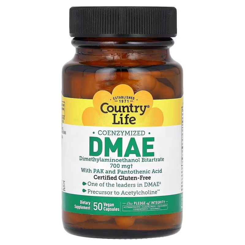 Country Life Натуральная добавка Country Life DMAE 700 mg, 50 вегакапсул, , 