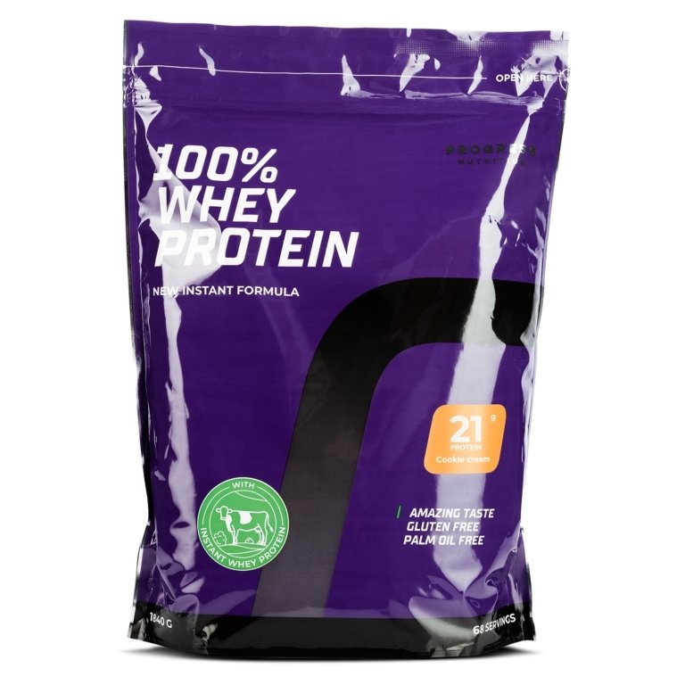 Протеин Progress Nutrition 100% Whey Protein, 1.84 кг Печенье-крем,  мл, Progress Nutrition. Протеин. Набор массы Восстановление Антикатаболические свойства 
