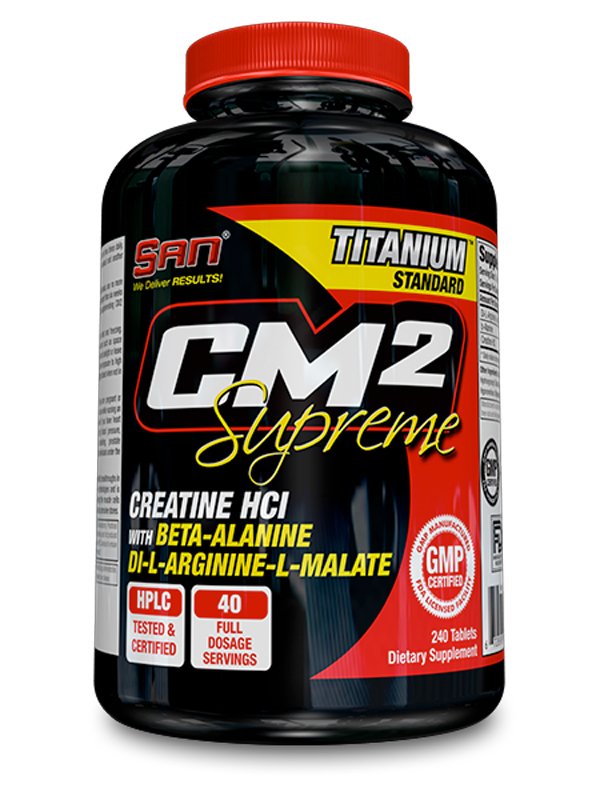 CM2 Supreme, 240 pcs, San. Different forms of creatine. 