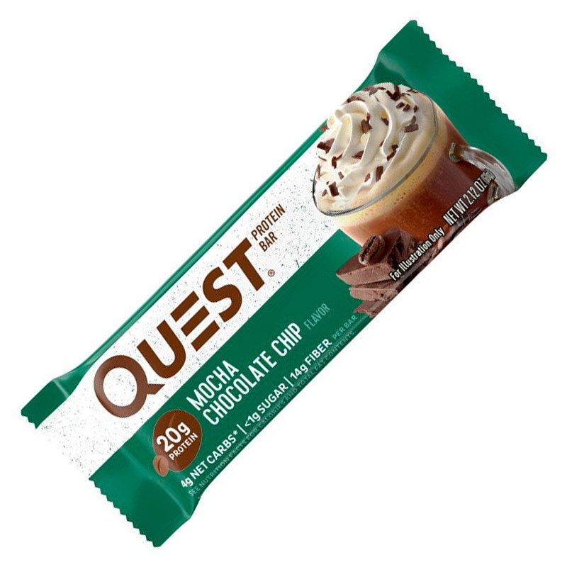 Батончик Quest Nutrition Protein Bar, 60 грамм Мокка шоколад,  ml, Quest Nutrition. Bares. 