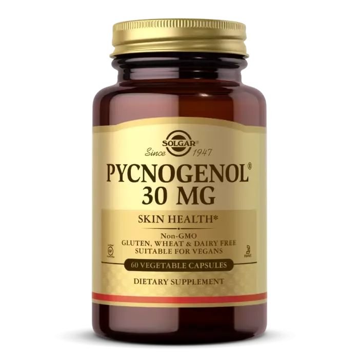 Натуральная добавка Solgar Pycnogenol 30 mg, 60 вегакапсул,  мл, Solgar. Hатуральные продукты. Поддержание здоровья 