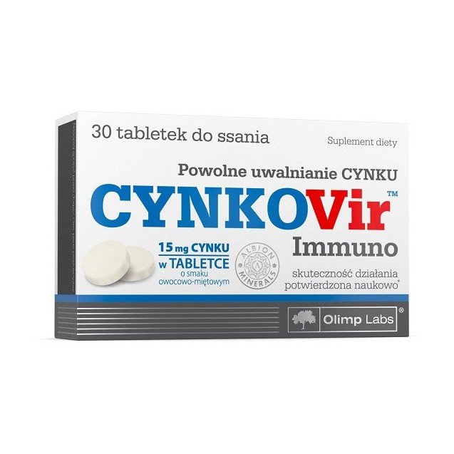 Цинк OLIMP Сynkovir Immuno 15 mg cynku (30 tab) цинк,  мл, Olimp Labs. Цинк Zn, Цинк. Поддержание здоровья 