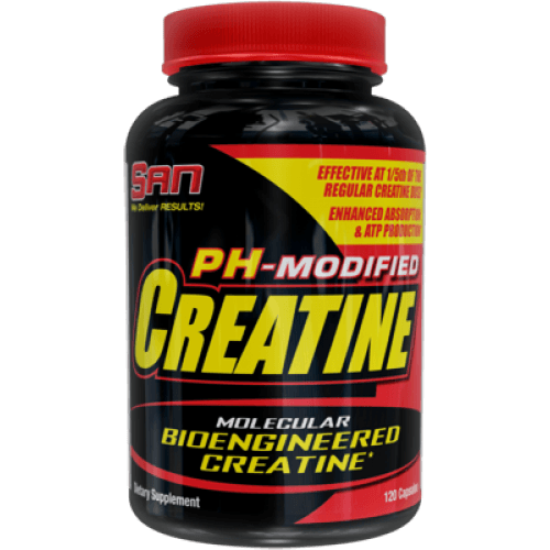 PH-Modified Creatine, 120 pcs, San. Different forms of creatine. 