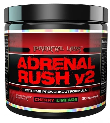 ADRENAL RUSH V2, 246 g, Primeval Labs. Pre Workout. Energy & Endurance 
