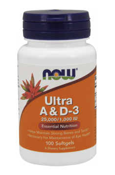 Ultra A&D-3, 100 pcs, Now. Vitamin Mineral Complex. General Health Immunity enhancement 