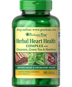 Herbal Heart Health Complex, 90 piezas, Puritan's Pride. Suplementos especiales. 