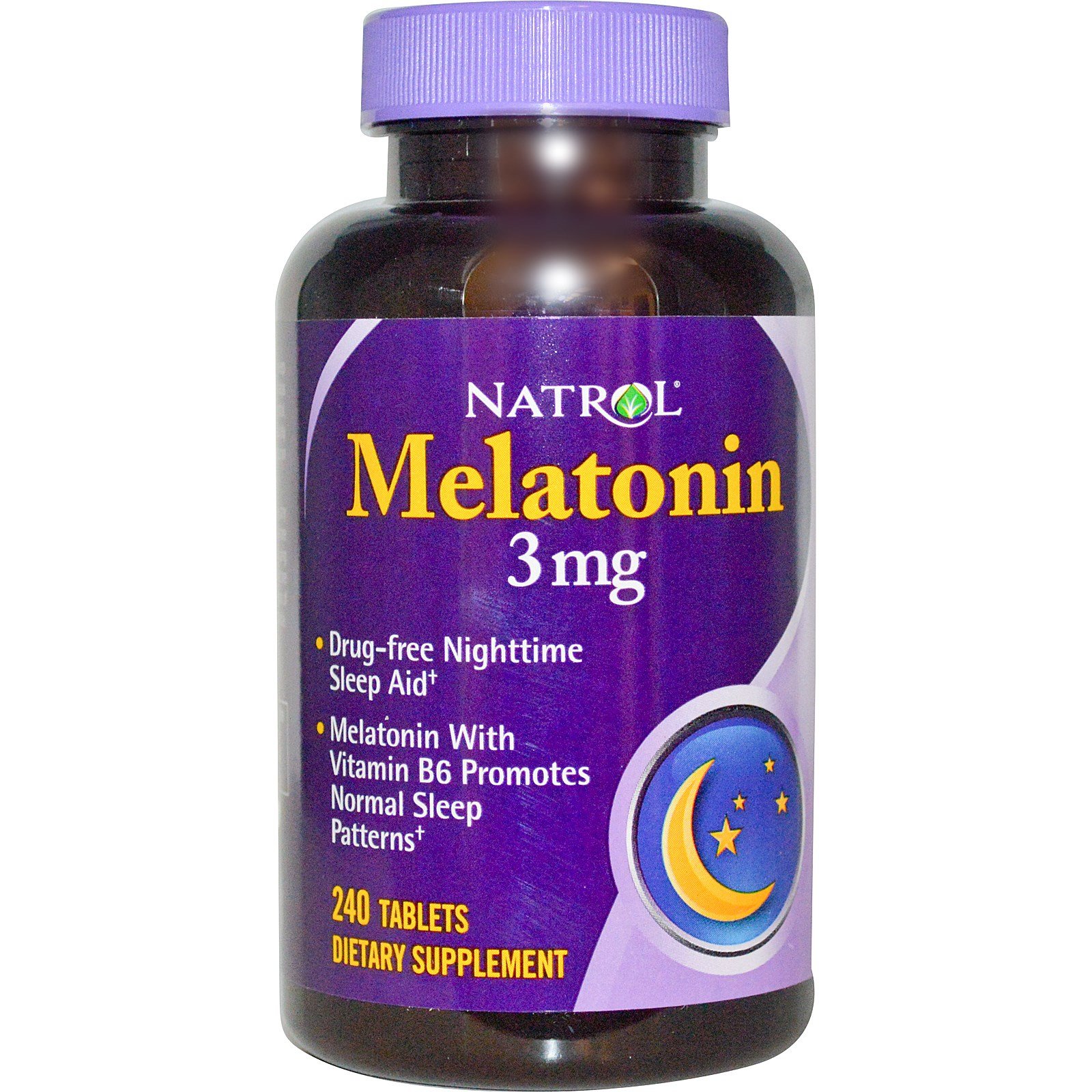 Melatonin 3 mg, 240 piezas, Natrol. Melatoninum. Improving sleep recuperación Immunity enhancement General Health 