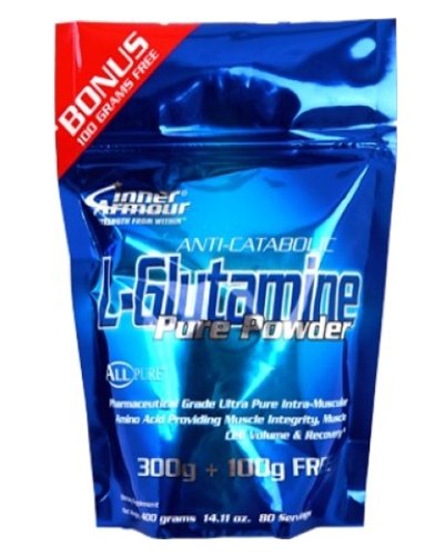 L-Glutamine, 400 g, Inner Armour. Glutamina. Mass Gain recuperación Anti-catabolic properties 