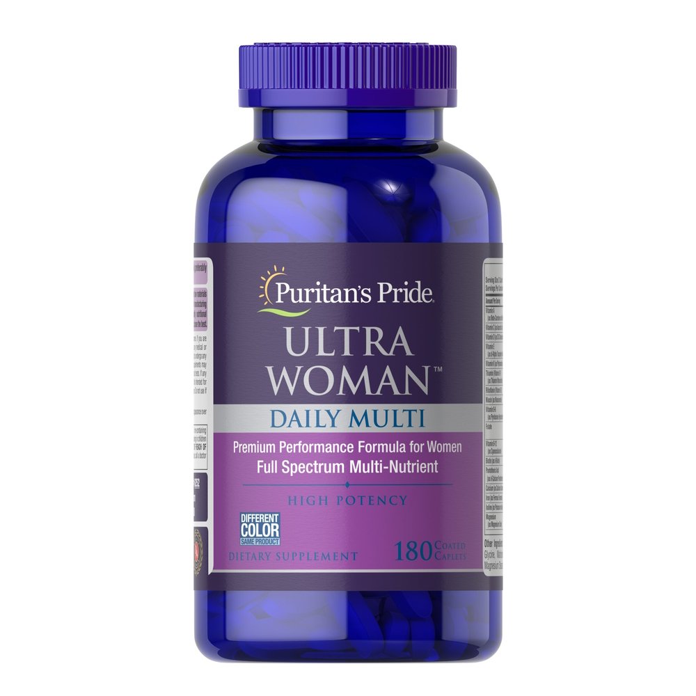 Витамины и минералы Puritan's Pride Ultra Woman Daily Multi Timed Release, 180 каплет,  ml, Puritan's Pride. Vitamins and minerals. General Health Immunity enhancement 