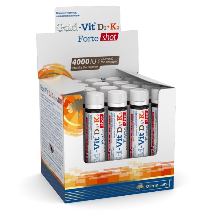 Витамины и минералы Olimp Gold-Vit D3+K2 Forte shot, 20*25 мл,  ml, Olimp Labs. Vitamins and minerals. General Health Immunity enhancement 