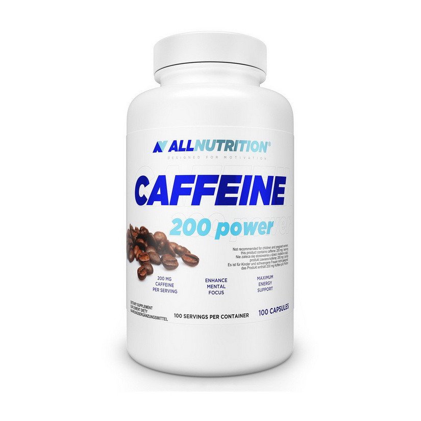 Кофеин All Nutrition Caffeine 200 power (100 капс) алл нутришн,  мл, AllNutrition. Кофеин. Энергия и выносливость Увеличение силы 