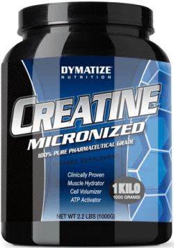 Creatine Micronized (Monohydrate), 1000 g, Dymatize Nutrition. Monohidrato de creatina. Mass Gain Energy & Endurance Strength enhancement 