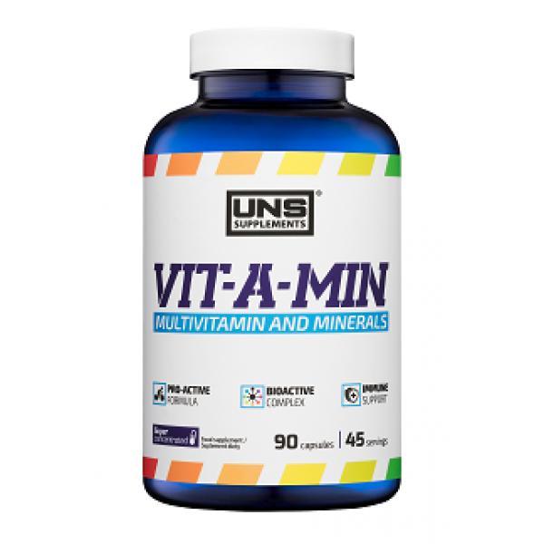 Комплекс витаминов UNS Vit-A-Min (90 капс) юнс,  мл, UNS. Витаминно-минеральный комплекс. Поддержание здоровья Укрепление иммунитета 