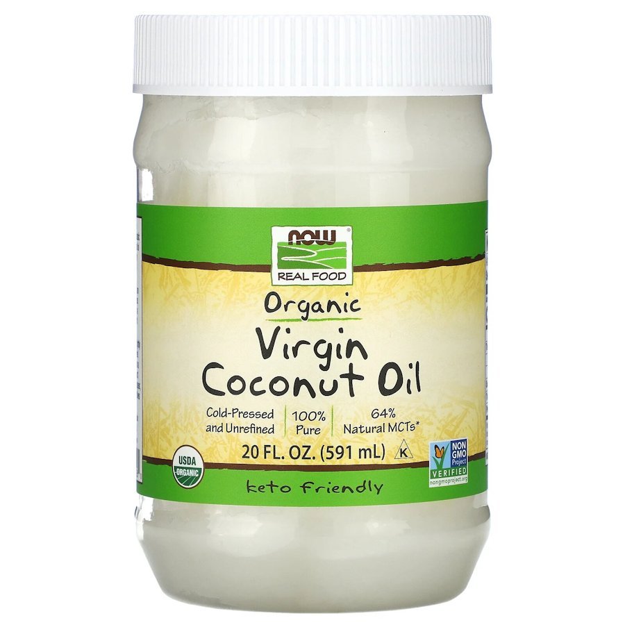 Заменитель питания NOW Organic Virgin Coconut Cooking Oil, 591 мл,  мл, Now. Заменитель питания. 