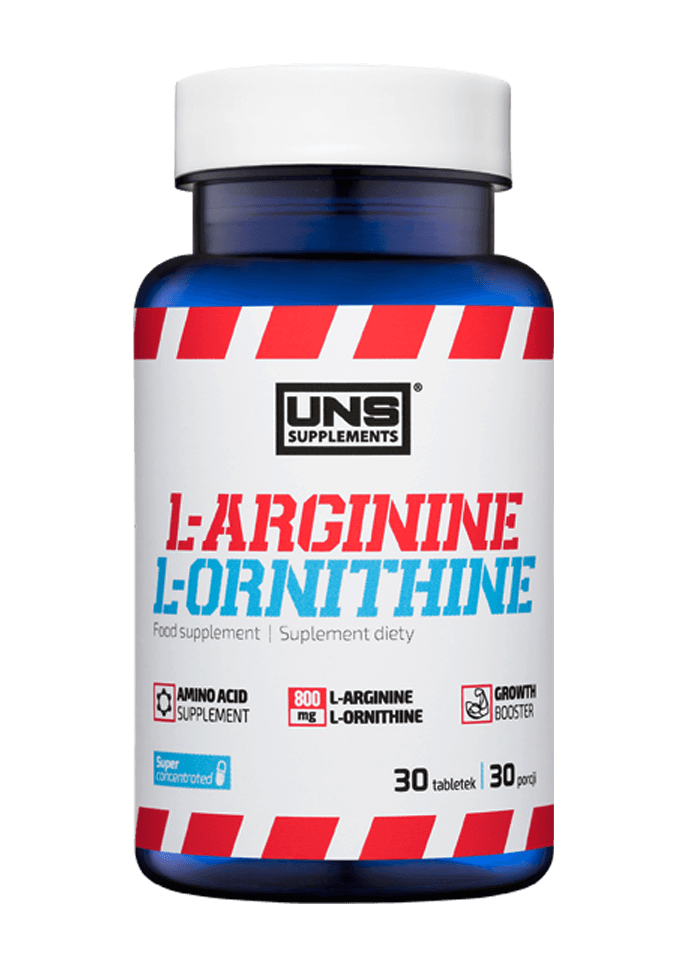 L-Arginine L-Ornithine, 30 шт, UNS. Аминокислотные комплексы. 