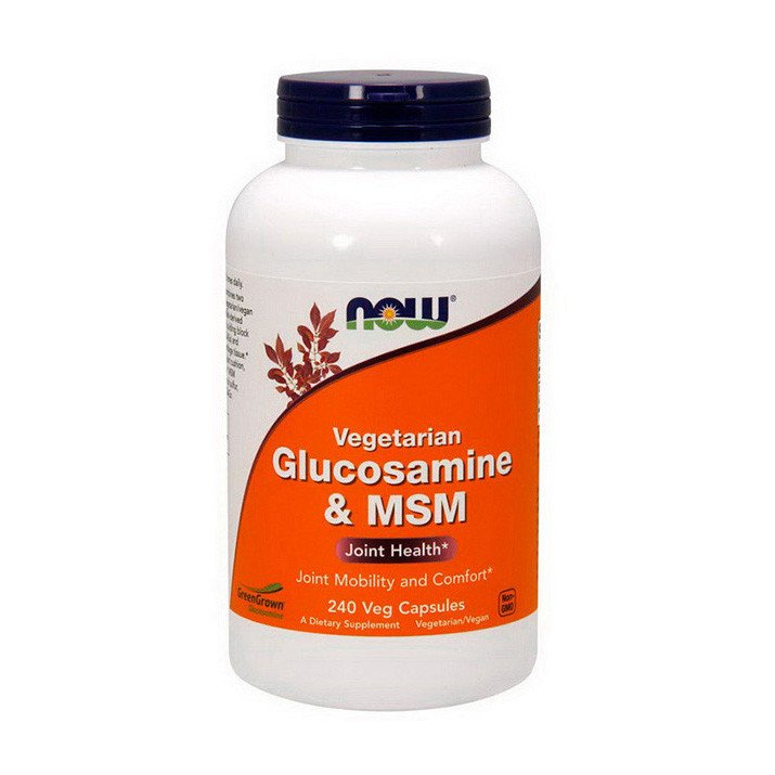 Now Глюкозамин МСМ Now Foods Vegetarian Glucosamine & MSM (240 капс) нау фудс, , 240 