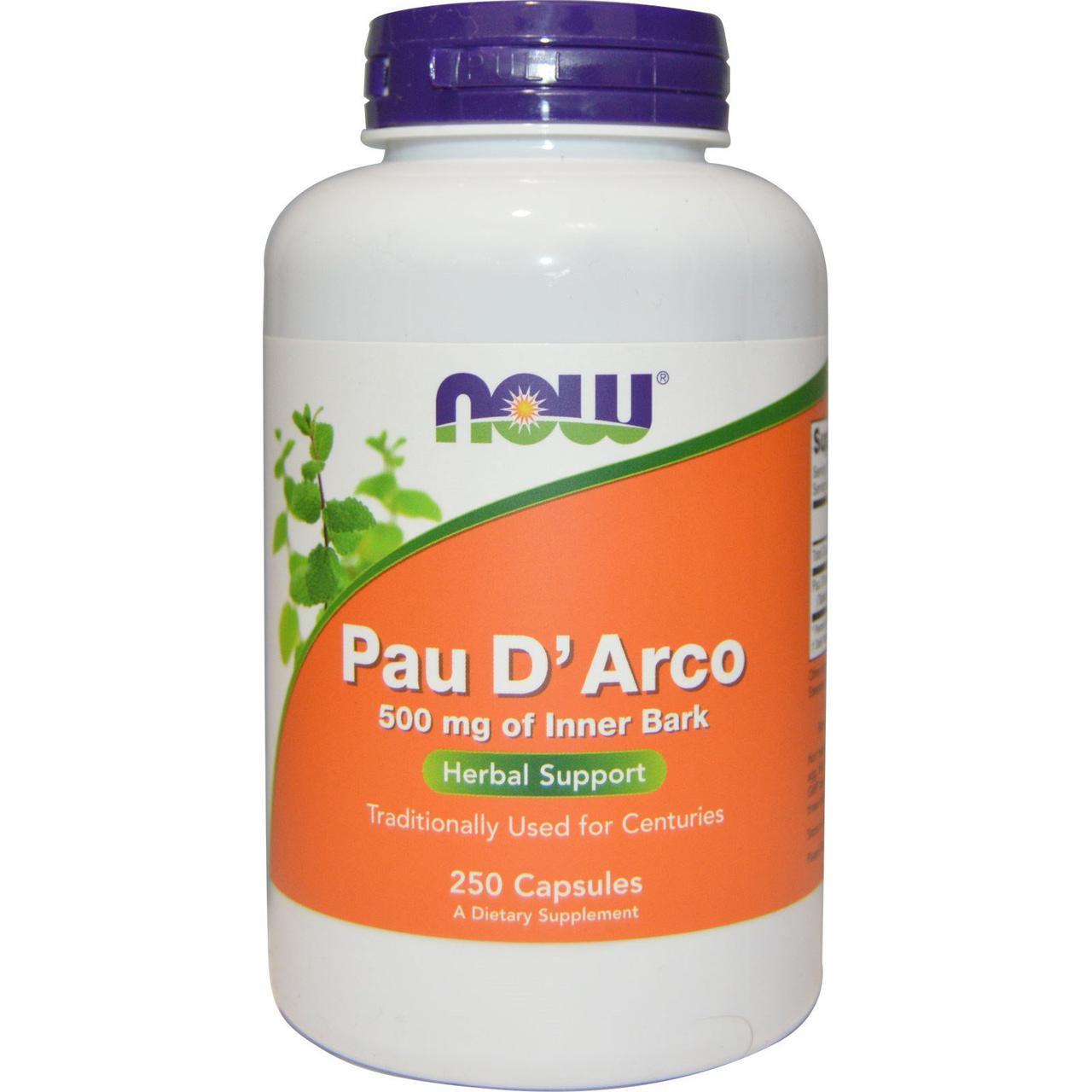 NOW Foods  Pau D' Arco 500 mg 100 caps,  мл, Now. Спец препараты. 