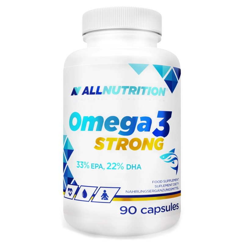 Жирные кислоты AllNutrition Omega 3 Strong, 90 капсул,  ml, AllNutrition. Fats. General Health 