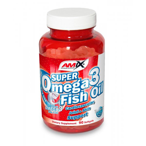 Super Omega 3 Fish Oil, 90 piezas, AMIX. Omega 3 (Aceite de pescado). General Health Ligament and Joint strengthening Skin health CVD Prevention Anti-inflammatory properties 