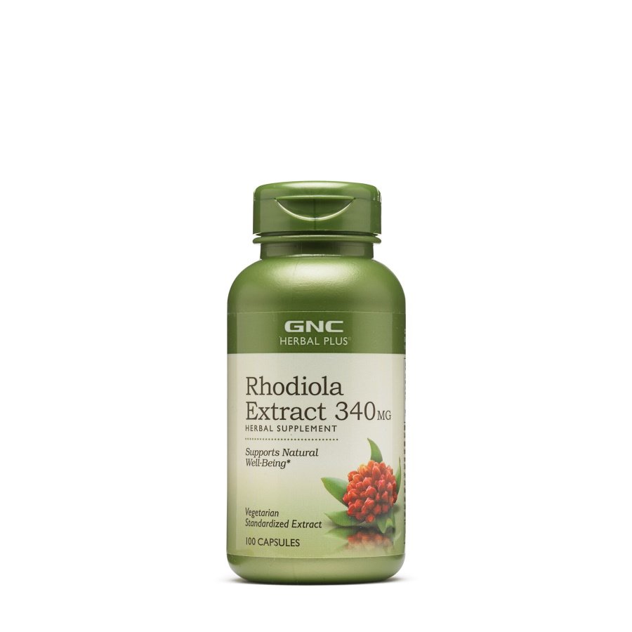 Натуральная добавка GNC Herbal Plus Rhodiola Extract 340 mg, 100 капсул,  мл, GNC. Hатуральные продукты. Поддержание здоровья 