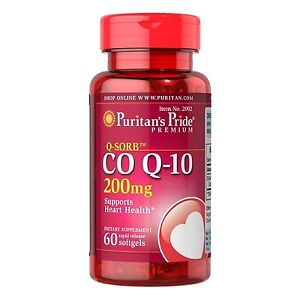 Co Q-10 200 mg, 60 pcs, Puritan's Pride. Coenzym Q10. General Health Antioxidant properties CVD Prevention Exercise tolerance 