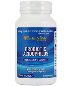 Probiotic Acidophilus, 100 шт, Puritan's Pride. Спец препараты. 