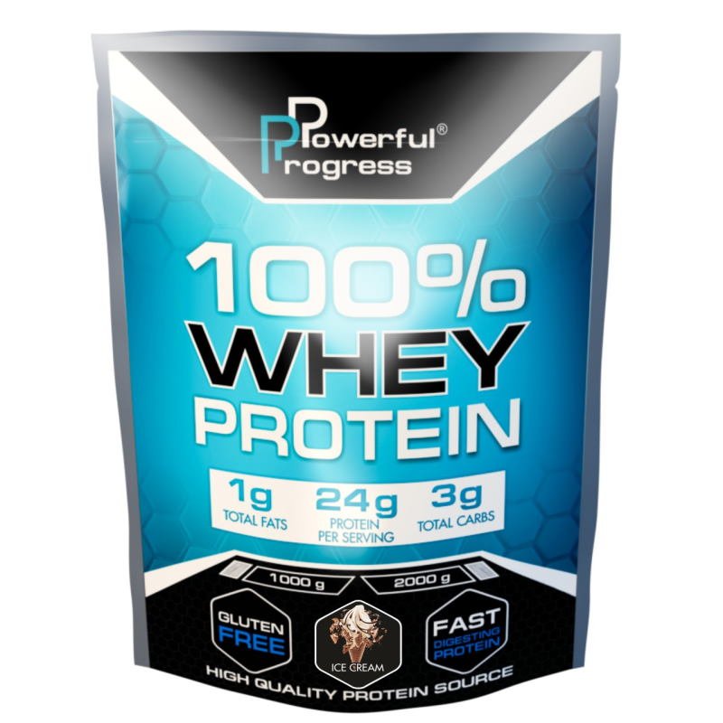 Протеин Powerful Progress 100% Whey Protein, 2 кг Мороженое,  мл, Powerful Progress. Протеин. Набор массы Восстановление Антикатаболические свойства 