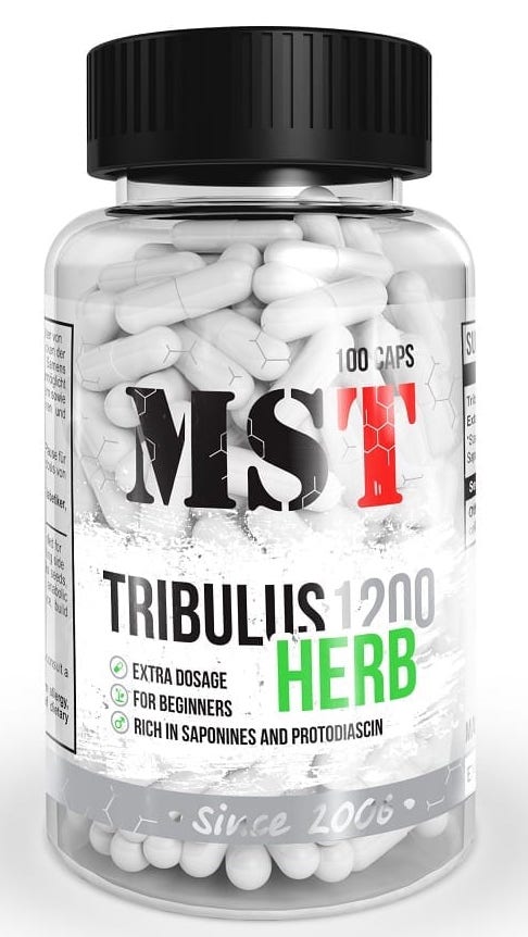 Tribulus 1200 HERB, 100 шт, MST Nutrition. Трибулус. Поддержание здоровья Повышение либидо Повышение тестостерона Aнаболические свойства 