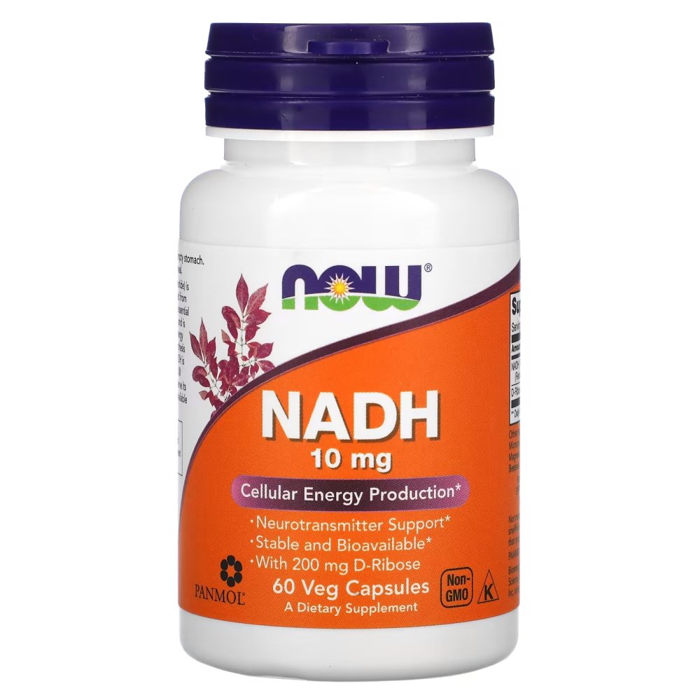 Now Натуральная добавка NOW NADH 10 mg, 60 вегакапсул, , 