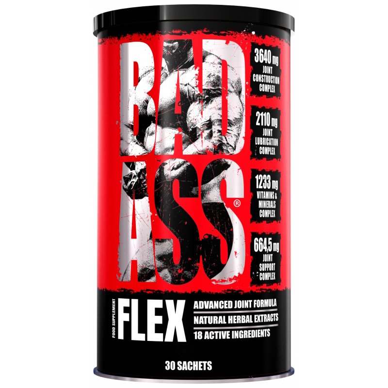 Препарат для суставов и связок Fitness Authority BAD ASS Flex, 30 пакетиков,  ml, Fitness Authority. For joints and ligaments. General Health Ligament and Joint strengthening 