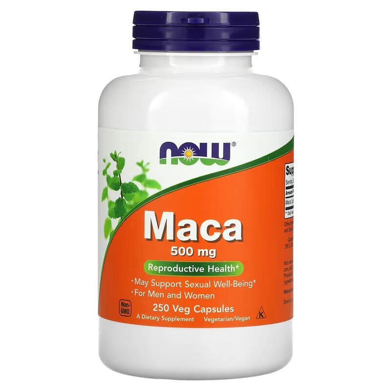 Стимулятор тестостерона NOW Maca 500 mg, 250 вегакапсул,  ml, Now. Testosterone Booster. General Health Libido enhancing Anabolic properties Testosterone enhancement 