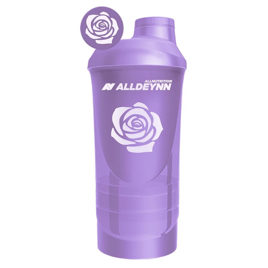 Шейкер AllNutrition AllDeynn, 600+350 мл, фиолетовый,  ml, AllNutrition. Shaker. 