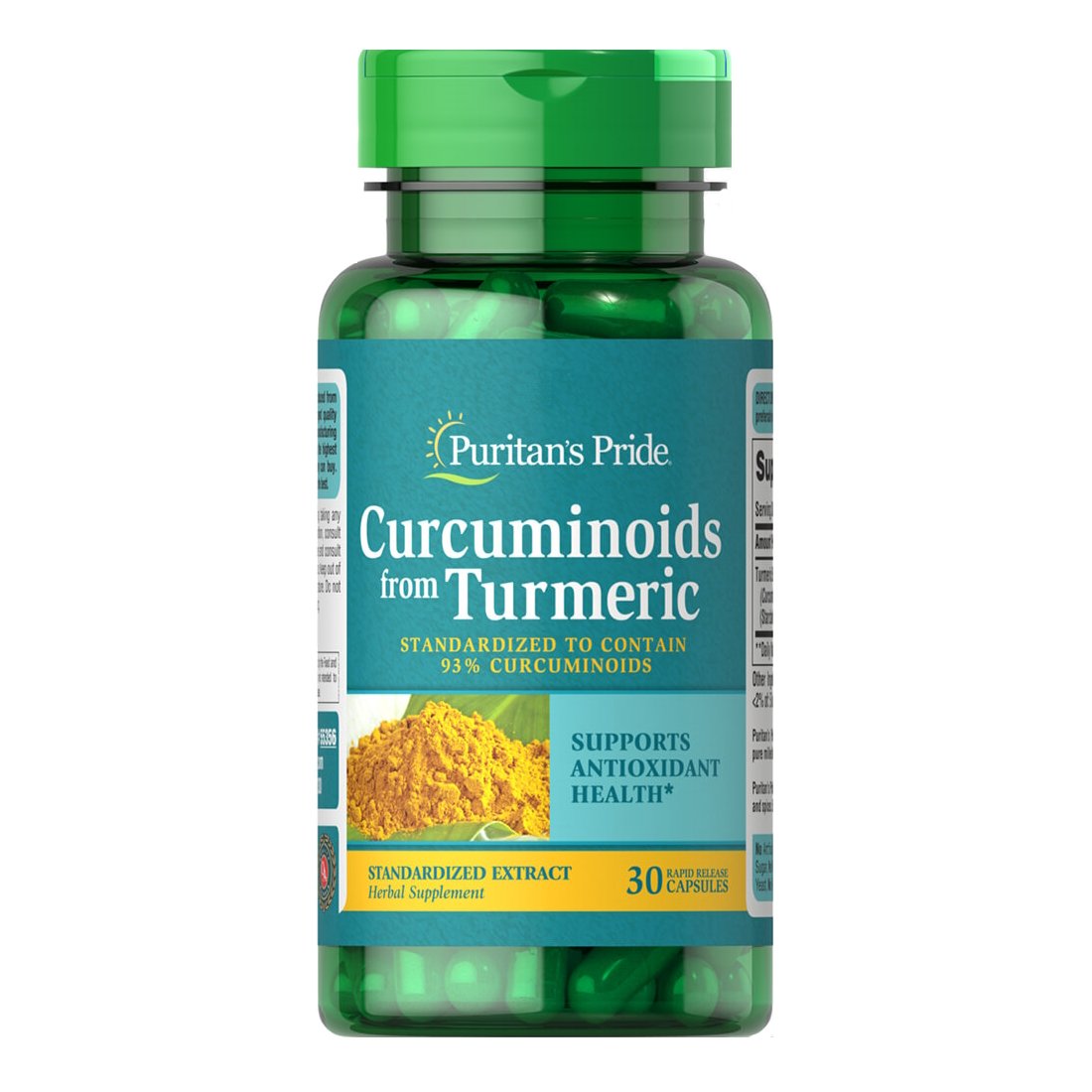 Натуральная добавка Puritan's Pride Curcuminoids from Turmeric, 30 капсул,  мл, Puritan's Pride. Hатуральные продукты. Поддержание здоровья 
