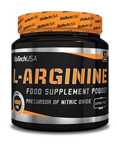 L-Arginine, 300 g, BioTech. Arginina. recuperación Immunity enhancement Muscle pumping Antioxidant properties Lowering cholesterol Nitric oxide donor 