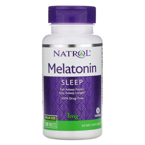 Натуральная добавка Natrol Melatonin 1 mg, 180 таблеток,  ml, Natrol. Natural Products. General Health 