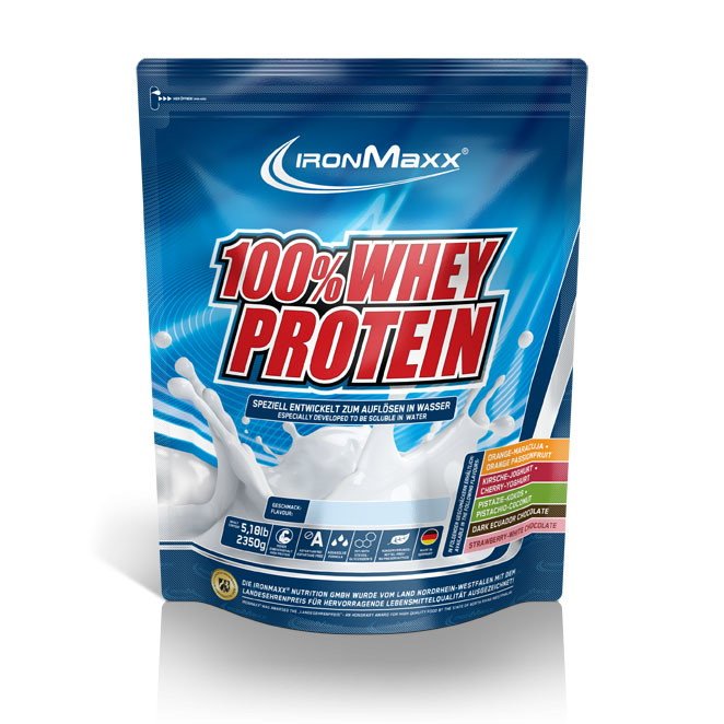 IronMaxx Протеин Ironmaxx 100% Whey Protein, 2.35 кг - пакет Ванильный кофе, , 2350  грамм