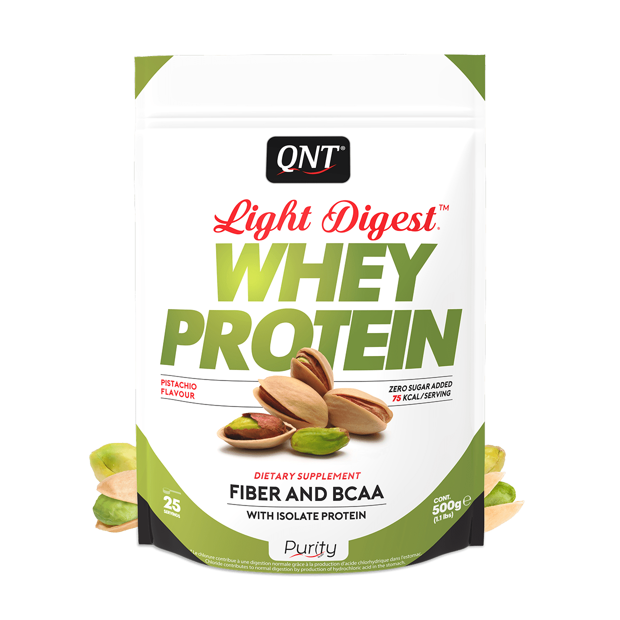 QNT Сывороточный протеин концентрат QNT Light Digest Whey protein 500 грамм Фисташки, , 