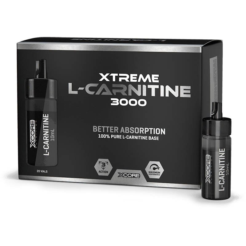 Xtreme L-Carnitine 3000 ampules, 3000 шт, Prozis. L-карнитин. Снижение веса Поддержание здоровья Детоксикация Стрессоустойчивость Снижение холестерина Антиоксидантные свойства 