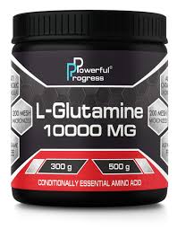 L-Glutamine 10000 mg, 300 г, Powerful Progress. Глютамин. Набор массы Восстановление Антикатаболические свойства 