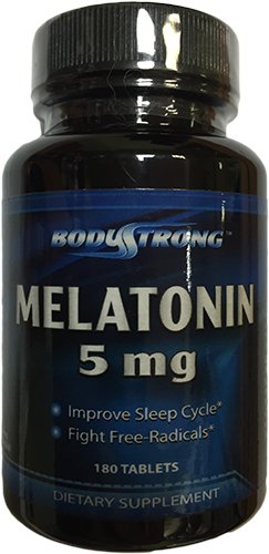 Melatonin 5 mg, 180 шт, BodyStrong. Мелатонин. Улучшение сна Восстановление Укрепление иммунитета Поддержание здоровья 