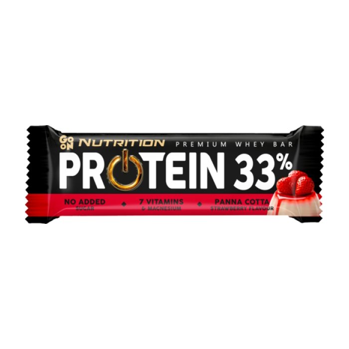 Go On Nutrition Батончик GoOn Protein 33%, 50 грамм Панакотта-клубника, , 50 г