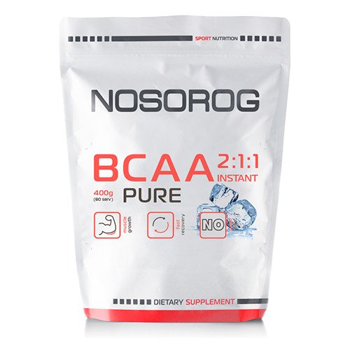 БЦАА Nosorog BCAA 2:1:1 (400 г) носорог без добавок,  мл, Nosorog. BCAA. Снижение веса Восстановление Антикатаболические свойства Сухая мышечная масса 